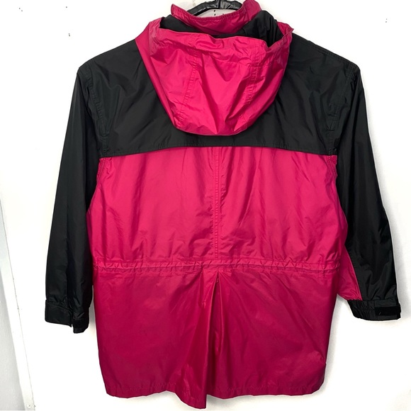 Vintage Woolrich Women’s Pink & Black Mesh Lined Hooded Rain Ski Jacket Size XL - Picture 6 of 15